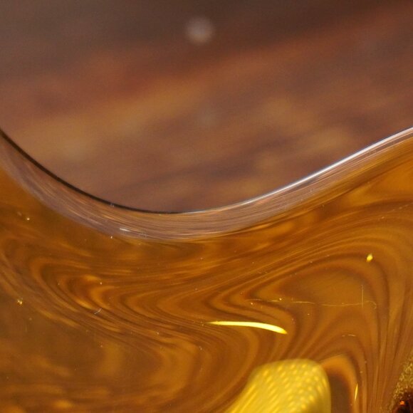 Bohemian Niagara Series Amber & Green Sommerso Chech Glass Bowl by Karel Zemek - Picture 13 of 15